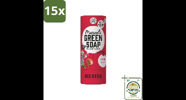 15 x Marcel's Green Soap - Deodorant Stick - Argan & Oudh - Langdurige frisheid - 40 gr - Grootverpakking - Deodorant Stick - Argan & Oudh - Natuurlijke Deodorant - Geur - Frisheid