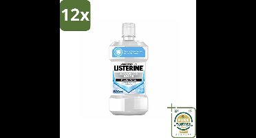Listerine – Mondwater – Advanced White – Mild – 500 ml - Voordeelverpakking - 12 stuks - Frisse adem - Tandenverzorging
