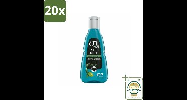 20 x Guhl - Shampoo - Men Vol & Sterk - 250 ml - Grootverpakking - Mannenhaar - Volume - Kracht - Vitaliteit - Cafeïne