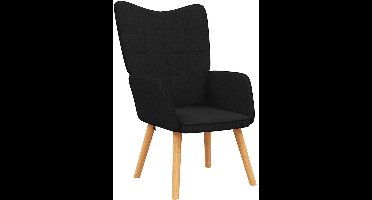 vidaXL - Relaxstoel - stof - zwart