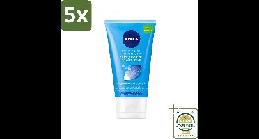 5 x NIVEA - Reinigingsgel - Essentials Verfrissende Gel - Normale huid - Met Vitamine C & E - Gezichtsreiniger - 150 ml - Grootverpakking - Gezichtsreiniger - Huidverzorging - Vitamine C - Vitamine E - Hydramine