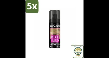 5 x SYOSS - Uitgroeispray Middenblond - Uitgroeispray - Kleurbescherming - Directe Grijsdekking - Grootverpakking - Uitgroeispray - Uitgroeispray Middenblond - Uitgroeispray Donkerblond - Uitgroeispray Grijs - Uitgroeispray Kleur