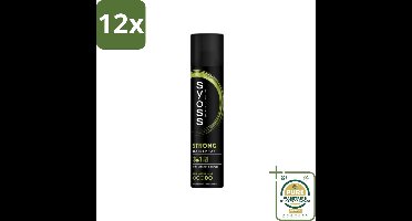 Syoss - Strong Hold - Haarspray - Sterke Fixatie - 300 ml - Voordeelverpakking - 12 stuks - Langdurige hold - Styling