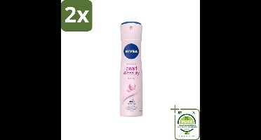 NIVEA – Deodorant Spray – Pearl & Beauty – 150 ml - Voordeelverpakking - 2 stuks - Deodorant spray - Okselhuid verzorging