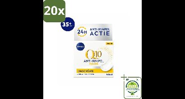 20 x NIVEA - Q10 POWER Dagcrème - Anti-Rimpel Crème - SPF 30 - Voor alle huidtypen - Met Q10 & Creatine - Collageenversterker - 50 ml - Grootverpakking - Anti-rimpel Crème - Dagcrème - NIVEA Q10 - Collageen Booster - SPF 30