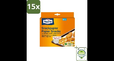 15 x Toppits – Snackpapiervellen – 8 Zakjes - Grootverpakking - Snackpapier - Snackpapier Vellen - Snackpapier Voor Broodjes - Snackpapier Voor Sandwiches - Snackpapier Voor Eten