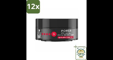 Taft - Power 5 - Styling Wax - Sterke grip met glans - 75 ml - Voordeelverpakking - 12 stuks - Taft - Haarstyling