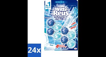 Witte Reus - Kracht Actief WC Blok - Oceaan Boost - 2 Toiletblokken - Voordeelverpakking - 24 stuks
