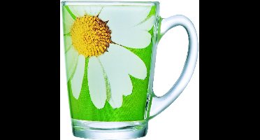 Luminarc Mok Paquerette 320ml - Gehard Glas, Groene Bloemendessin