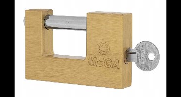 MEGA Mosiężna Kłódka Trzpień 75mm - Hoge Beveiliging