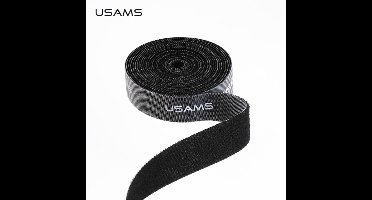 Knipbare zwarte kabelbinder klittenband cable organizer 1 meter lang