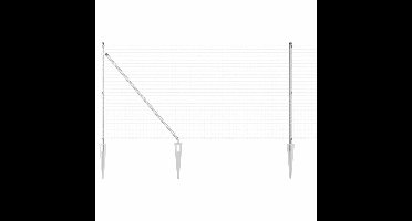 vidaXL - Hekpaal. - Zilverkleurig