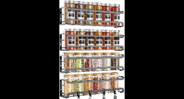 RVV® Kruidenrek ophangbaar - Kruidenrek - Zwart - ‎7cm x 29cm x 7cm