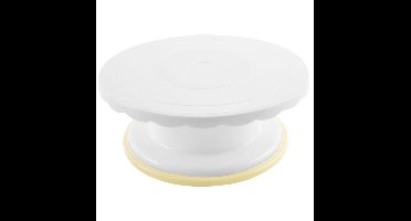 Orion - Draaiende Taartplateau - 28 cm - Wit - Gemakkelijk te Reinigen