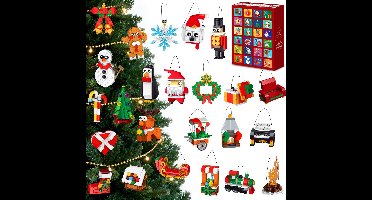 Boraboi® Creatieve Adventskalender 2025 met 24 Bouwsets voor Kerstversiering