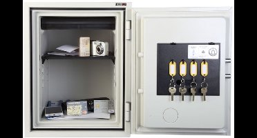 Technomax TECHNOFIRE 40 S E - Brandkasten - Veiligheidskluis - Lichtgrijs - Elektronisch slot - Brandwerend 60 minuten