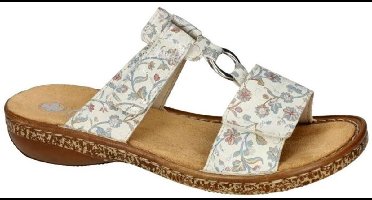Rieker -Dames - off-white-crÈme-ivoorkleur - slippers & muiltjes - maat 41