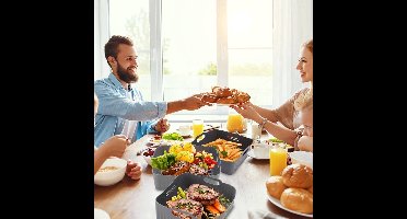 Stunq® Cecotec 21 cm siliconen vorm voor heteluchtfriteuse, 2 stuks airfryer-accessoires, XXL siliconen bakvorm voor Cosori 5,5 l/4,7 l, Cecotec 6 l, herbruikbaar in plaats van bakpapier voor