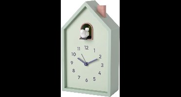 RVV® Koekoeksklok Modern - Klok - Uurwerk - Uniek Zwart- Wit - Inclusief Gewichtsketting - 21cm x 4cm x 12 cm