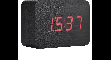 Digitale Wekker Hout met LED Display en Temperatuur - Nachtlamp Functie