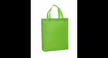 Milieuvriendelijke boodschappentas herbruikbaar groen 38x30 cm