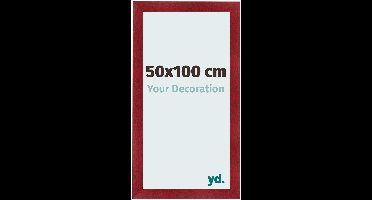 Your Decoration - Fotolijst 50x100 cm - MDF - Wijnrood Geveegd - Pisa