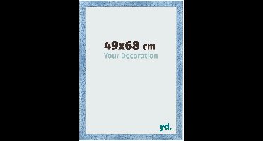 Your Decoration - Fotolijst 49x68 cm - MDF - Helder Blauw Geveegd - Pisa