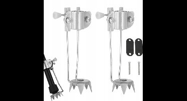 2 Accessoires voor Ijsstoktips - Robuuste Metalen Tips - voor Sneeuw - Antislip Ijsstoktips - Vervangende Tips met 5 Poten - voor Winterstok-Ijsgrepen