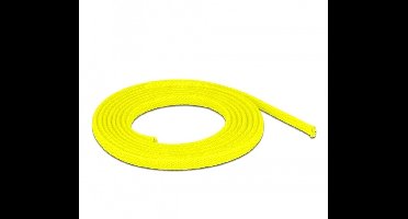Polyester kabelsleeve | rekbaar | 6mm | geel | 2 meter