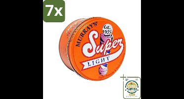 7 x Murray's - Super Light - Pomade - Lichtgewicht Hold - Glanzende Afwerking - 85 ml - Grootverpakking - Super Light Pomade - Lightweight Hold - Hair Styling - Hair Care - Aloë Vera