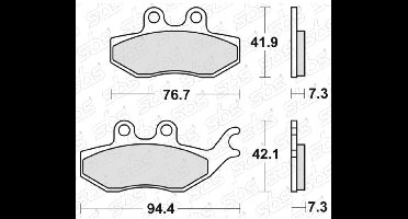 Plaquette de frein SBS pour Moto Keeway 125 SM 173HF Neuf