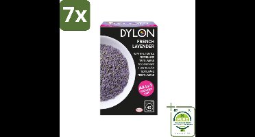 7 x Dylon - Textielverf - French Lavender - All-in-One - Inclusief Zout - 350g - Grootverpakking - Textielverf - Dylon - Lavendelkleur - Verfstoffen - Textielverfset