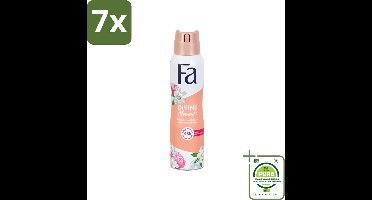 7 x Fa - Divine Moments - Deodorant Spray - Wilde Cameliabloesem - 150 ml - Grootverpakking - Deodorant - Anti-vlekken Deodorant - Wilde Cameliabloesem - Fa Divine Moments - Verfrissende Geur