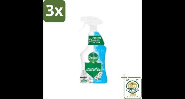 3 x Dettol Antibacteriële Allesreiniger Spray Linnen Frisheid 750 ml - Grootverpakking - Allesreiniger - Antibacterieel - Desinfectiemiddel - Katoenfris - Hygiëne