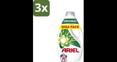 3 x Ariel – Vloeibaar Wasmiddel – Original – 3150 ml – 70 wasbeurten - Vloeibaar Wasmiddel - Vlekverwijdering - Wasmiddel Voor Vlekken - Wasmiddel Voor Kleding - Wasmiddel 3150 Ml