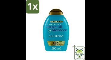 1 x OGX - Argan Oil of Morocco - Shampoo - Extra Sterk - Hydrate & Revive - 385 ml - Argan Olie Shampoo - Haarverzorging - Droge Haren - Beschadigd Haar - Hydraterende Shampoo