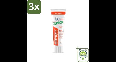 3 x Elmex Gel-Tandpasta Junior (5-12 Jaar) 75 ml - Grootverpakking - Tandpasta Voor Kinderen - Kinder Tandpasta - Elmex Junior - Tandbederf Voorkomen - Gaatjes Bescherming