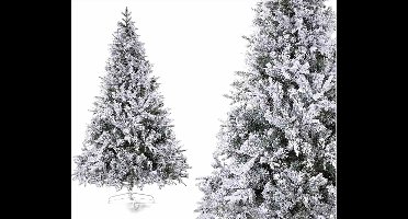 Luxe sneeuwwas kunstboom 210 cm - documentatie Dichte tactieken, 1677 tips, perfecte winterdecoratie voor binnen