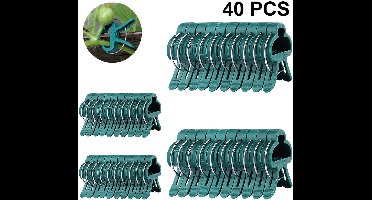 Oneay 40 stuks plantenclips, tomatenclips en plantensteunen voor de tuin, plantenclips voor klimplanten, wijnrankclips om planten recht te zetten