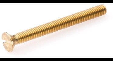 Metaalschroeven Messing P.Verz.Kop M6x30 Din 963 - 200 stuks