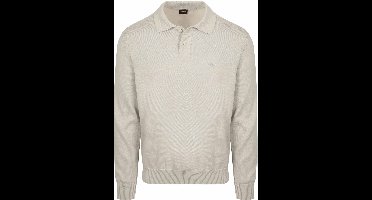 BOSS Asac Long Sleeve Polo Ecru - Maat XL - Heren - Longsleeve polo