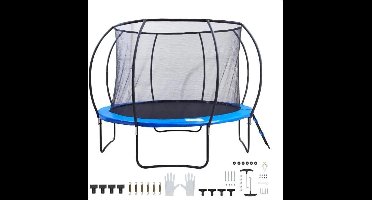 Trampoline - Rebounder - Trampoline met Veiligheidsnet - Tuintrampoline - 10ft - Stevige – Inclusief Springmat en Randbescherming – Geschikt voor Kinderen en Volwassenen – Outdoor Recreatief Gebruik