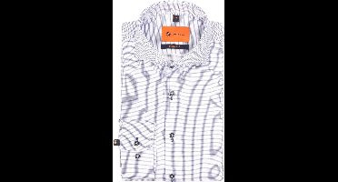 Suitable Overhemd Ruiten Donkerblauw (navy) - Maat 39 - Heren - Overhemden Formeel