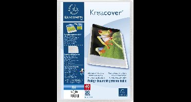 Exacompta 20x Kreacover Chromaline Personaliseerbare showalbums PP met vaste rug - halfharde omslag - 20 tassen - 40 zichten - A4 - Kleurloos - 5728E