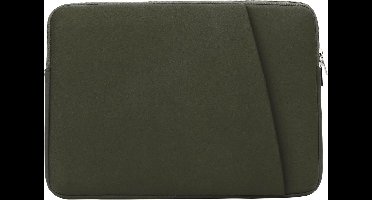 Universele Laptop Sleeve 15.6 inch en 16 inch – Waterafstotende Laptoptas met Extra Vak – Groen