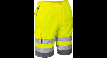 Portwest Hi-Vis Polykatoen Korte Broek E043 - Geel/grijs - S