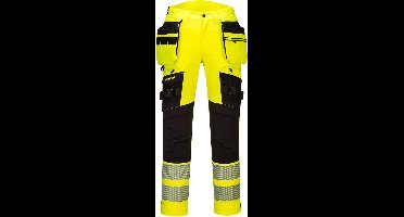 Portwest DX4-Hi-Vis broek met afneembare holsterzakken DX442 - Geel/Zwart - 30