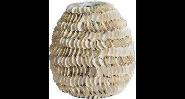 Light & Living Vaas Sarria - Naturel - Ø26x27cm - Bamboe - Modern - Bloemenvaas - Woondecoratie - Decoratieve vaas voor woonkamer of slaapkamer