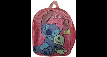 Roze Stitch rugzak schooltas - 28 cm groot