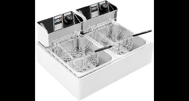 RVV® Frituurpan dubbel - Frituurpan - Zilver - ‎55cm x 44cm x 30cm